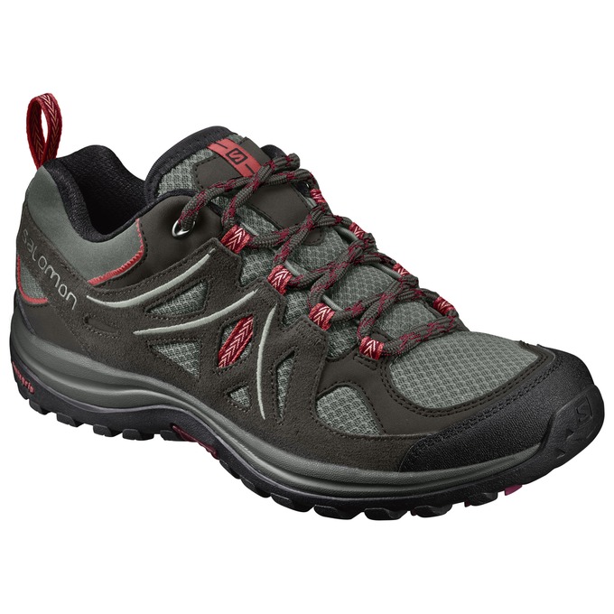 Salomon Israel ELLIPSE 2 AERO W - Womens Hiking Shoes - Black/Silver (UILV-01594)